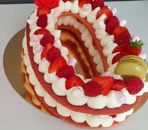 Number Cake  Fraise, vue 2